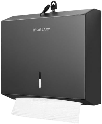 Gorlary Commercial Paper Towel Dispenser Wall Mount, Matte Black by Gorlary