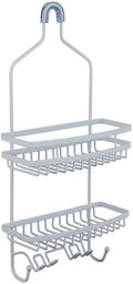 Bath Bliss Shower Head Caddy, Suction Cup Backing, 2 Tier Shelving & 6 by BathBliss