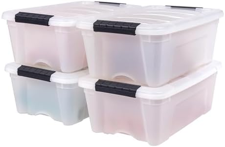 IRIS USA 4-Pack 13 Quart Storage Bins by IRISUSA