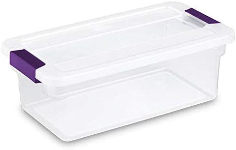 Sterilite 6 Qt Clearview Latch Storage Box, Stackable Bin - Image 4