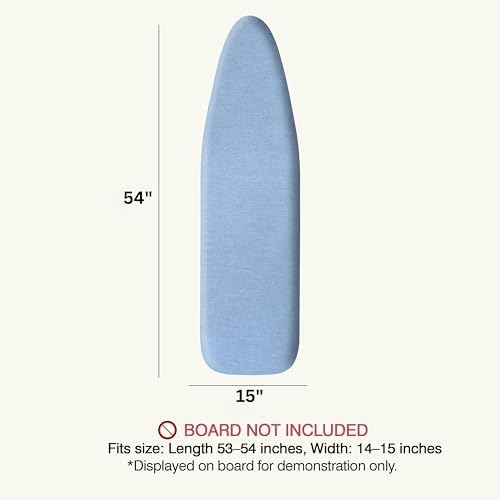 UniSimp Ironing Board Cover and Pad 15"x54" Extra Thick Natural Cotton - Image 2