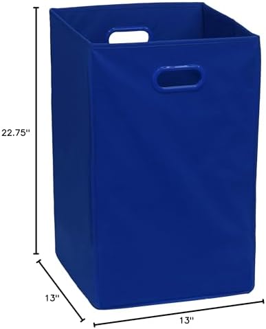 Simple Houseware Foldable Closet Laundry Hamper Basket, Dark Blue - Image 5