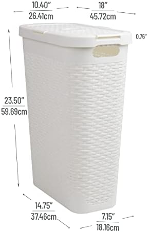 Mind Reader 40L Slim Laundry Hamper - Image 3