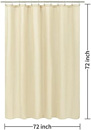 ALYVIA SPRING Waterproof Fabric Shower Curtain or Liner Cream - Image 7