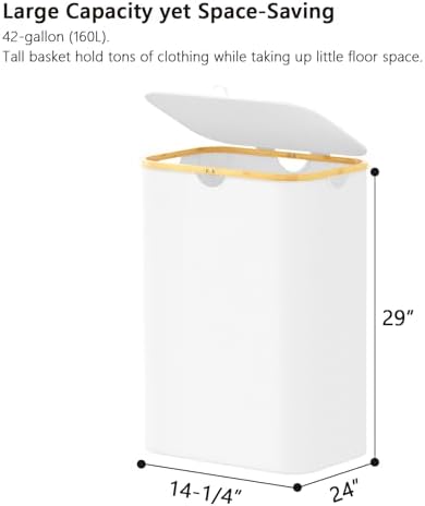 SpaceAid Double Laundry Hamper 2 Section - Image 5