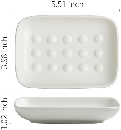Miamolo Soap Dish, Ceramic Soap Holder Shower Soap Dish - Image 3