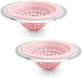 Silicone Strainer for Kitchen Sink, 2 Pack, Stainless Steel Reinforced by TEVLAUXO