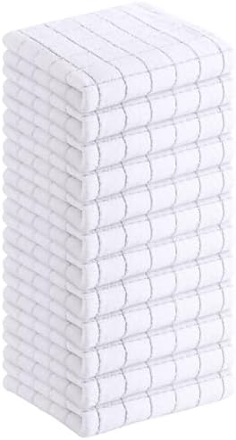 Homaxy 100% Cotton Terry Kitchen Dish Cloths, 12 Pack by Homaxy