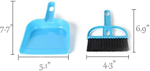 SEIS 3 Pack Hamster Mini Dustpan and Broom Set Guinea Pig Classical Besom - Image 2