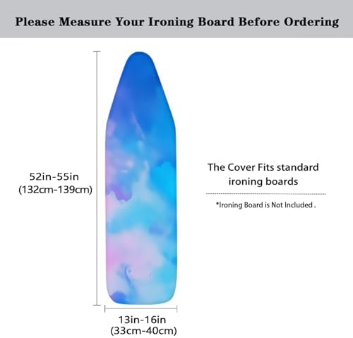 Abstract Tie Dye Ironing Board Cover, Creativity Blue Gradient Decor Applicable - Image 5