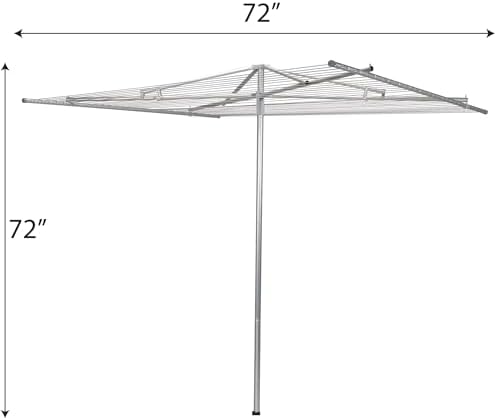 Household Essentials 17130-1 Rotary Outdoor Umbrella Drying Rack | Aluminum | - Image 2
