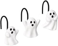 Sunlit Ghost Shower Curtain Hooks, Home Decorative Shower Curtain Rings by Sunlit