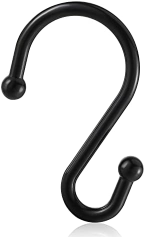 Metal Shower Curtain Hooks, Rust Proof Shower Curtain Rings, S Shaped - Image 2