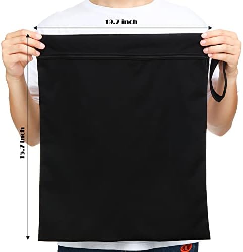 Shappy 2 Pack Wet Dry Bag Travel Laundry Waterproof, Solid Black Gray - Image 2