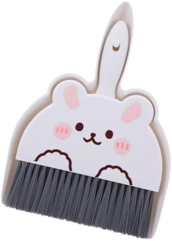 Upgrade Small White Broom and Dustpan Set, Hand Dustpan and Brush Set, Cute by Unknown