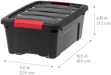 IRIS USA 6-Pack 13 Quart Storage Bins - Image 2