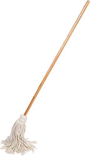 Large Wet Deck Cotton Mop with Solid Wood Handle - Image 2