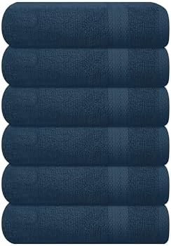 GLAMBURG Ultra Soft 6-piece Hand Towel Set 16x28-100% Ringspun Cotton by GLAMBURG