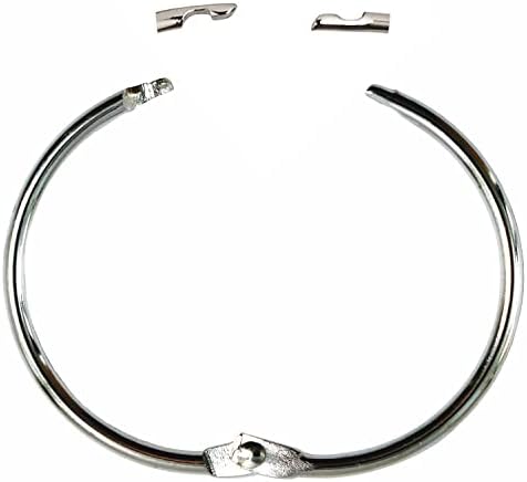 Silver Shower Curtain Rings Metal Round Hooks Ring 2-3/4 inch Diameter Nickel - Image 5
