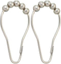 Moen SR2100BN Shower Curtain Rolling Rings, 12 per pack, Brushed Nickel by Moen