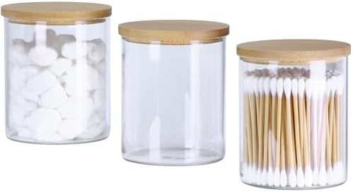 INIUNIK Glass Qtip Holder Dispenser by INIUNIK