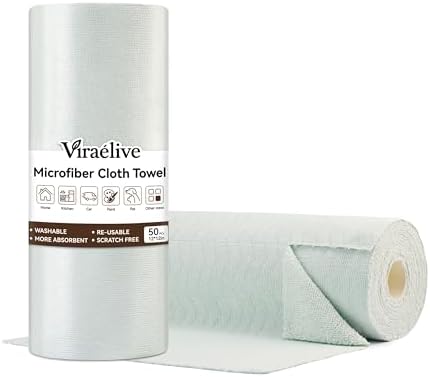 Viraelive Microfiber Cleaning Cloth Roll, 50 Pack by Unknown