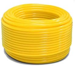 1/4" OD 25 Feet Length Yellow Tubing for Reverse Osmosis De-ionized Water Filtration Systems, Refrigerators, and Other Appliances (1/4" OD, 25') NSF Certified
