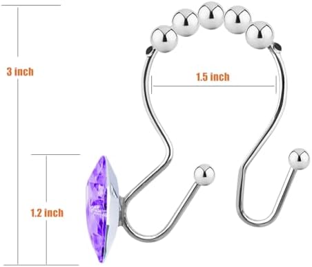 Shower Curtain Hooks Rings for Bathroom - Image 2