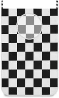 Checkered Black and White Hanging Laundry Hamper Door Hampers Bag Basket by Tatenale