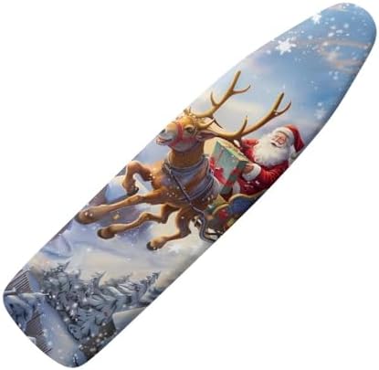 Santa Claus Deer Ironing Board Cover Stain Resistant Cover by Psesaysky