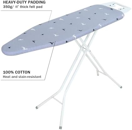 Ironing Board Cover and Pad Standard Size 15 x 54, 3 Pairs of Hook and Loop - Image 3