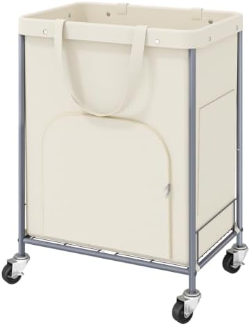 170L Large Laundry Basket with Wheels, Rolling Laundry Hamper Easy Access by Unknown