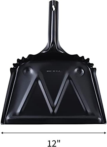 Genuine Joe Heavy-Duty Black Metal Dustpan - Image 3