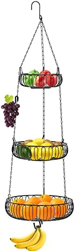 Simple Houseware Adjustable Metal Hanging Fruit Basket - Image 6