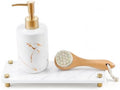 White Marble Pattern Style Water Absorbing Stone Sink Caddy, Bathroom & Kitchen by Razborci