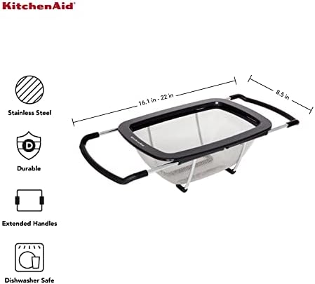 KitchenAid Expandable Stainless Steel Colander - Image 2