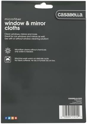 Casabella Lint-Free Microfiber Glass and Mirror Cleaning Cloths - Image 3