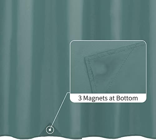 ALYVIA SPRING Waterproof Fabric Shower Curtain or Liner Sea Teal - Image 2