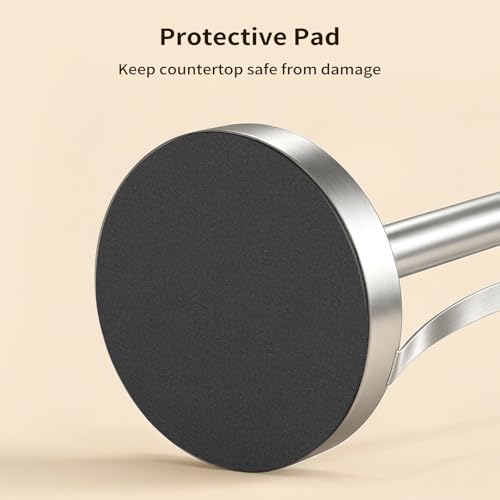 YUMORE Heavy Duty Paper Towel Holder Countertop Weighted Base Silver - Image 5