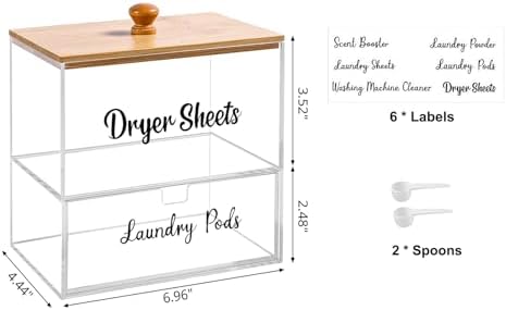 Acrylic Laundry Pods Contianer and Dryer Sheet Holder Set - Image 2