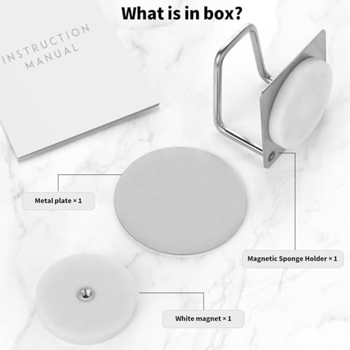 Magnetic Sponge Holder for Kitchen Sink, Strong Magnetic Stainless Steel - Image 7