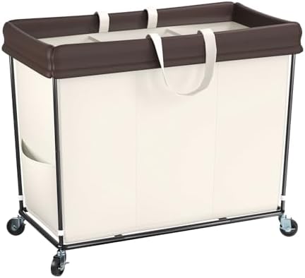 320L Laundry Hamper with Wheels, Large Rolling Laundry Basket with Wheels by Mefirt