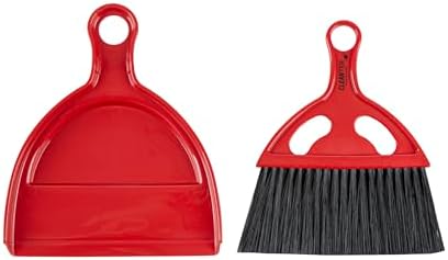 Restaurantware Red and Black Mini Dustpan and Brush Set, 40 Ct - Image 2