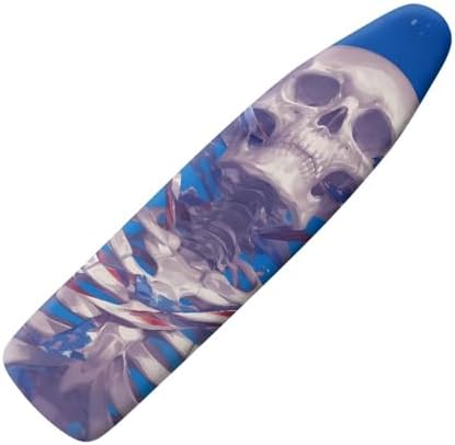 Sugar Skull Ironing Board Cover 15x54 Inch, American Flag July of 4th Elastic by Daulesho