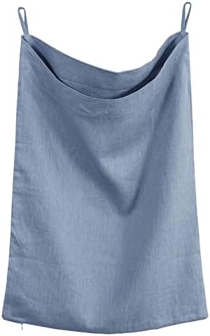 Amazhiyu Pure Linen Over The Door Laundry Hanging Hamper Bag by Amazhiyu