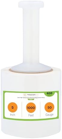PSBM 900 Rolls 5 Inch x 1000 Feet Mini Stretch Film/Wrap by PackagingSuppliesbymail