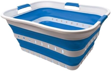 SAMMART 42L Collapsible Plastic Laundry Basket by SAMMART