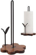 Wooden Paper Towel Holder Countertop, Floral Base by TOCEMEI