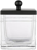 Clear Transparent Hotel Style Apothecary Tempered Glass Canister Jar W/ Matte by IndecorHome