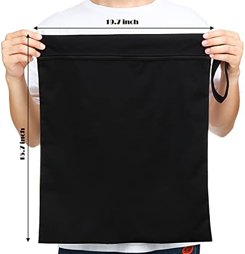 Shappy 2 Pack Wet Dry Bag Travel Laundry Waterproof, Solid Black - Image 2